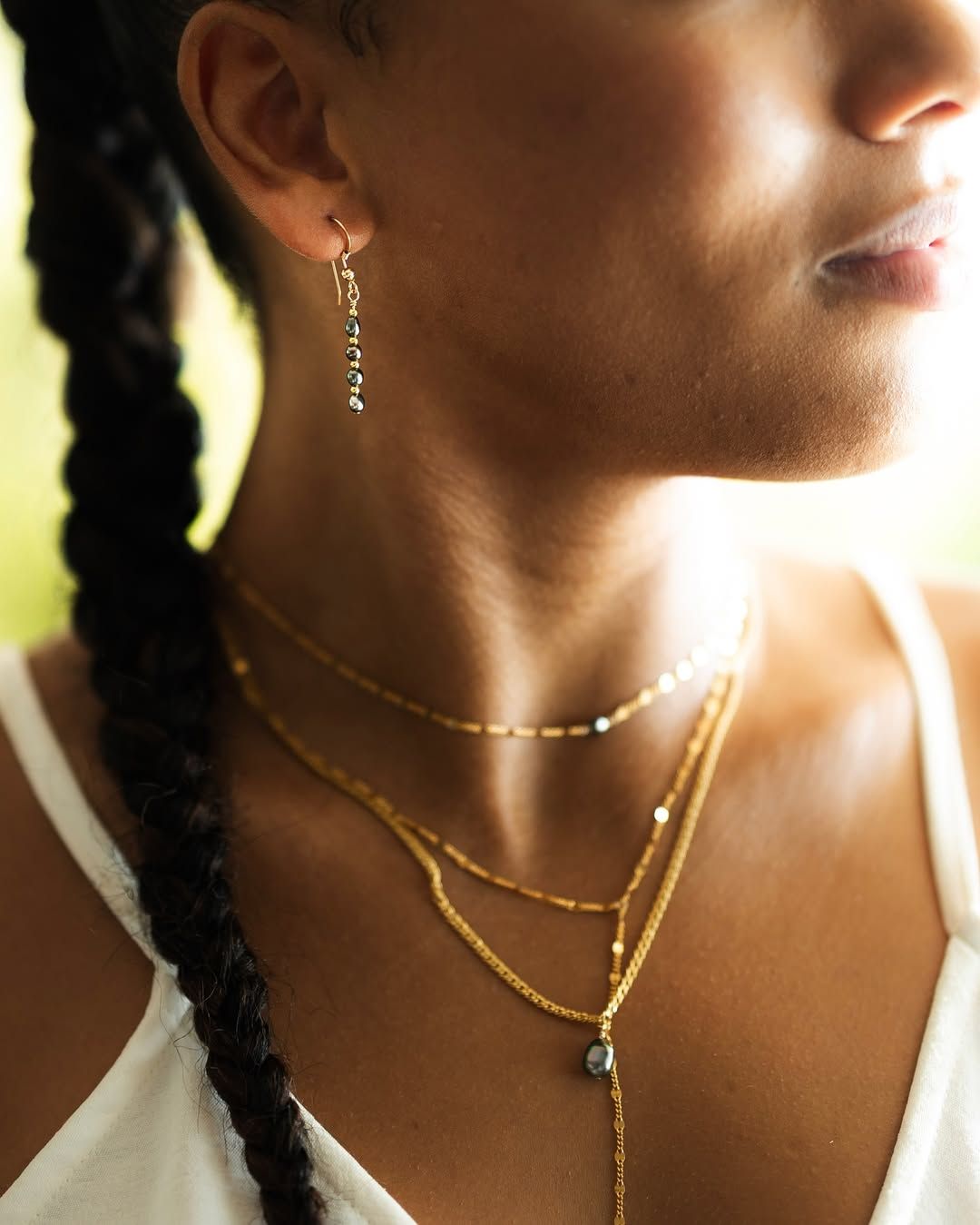 Collier perle Tahiti lifestyle élégant