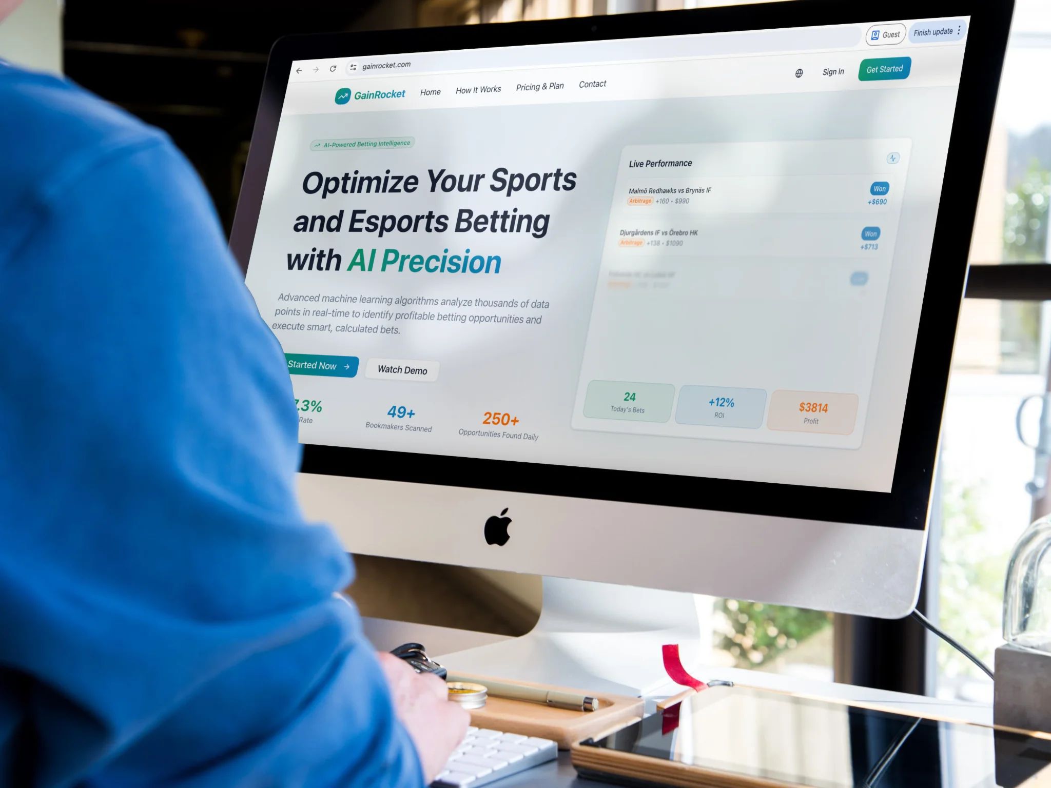 Live performance dashboard showing real-time betting intelligence.
