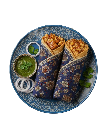 Double Egg Chicken Kathi