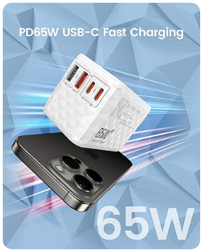 LENCENT 65W Universal Travel Adapter with GaN