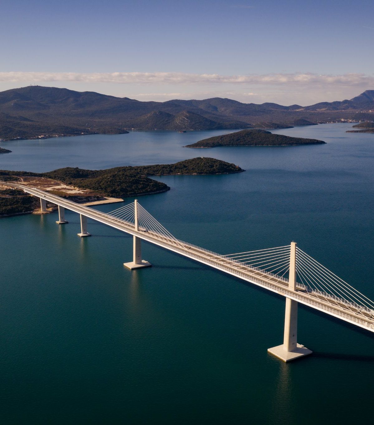 Luftbild Peljesac-Brücke Kroatien