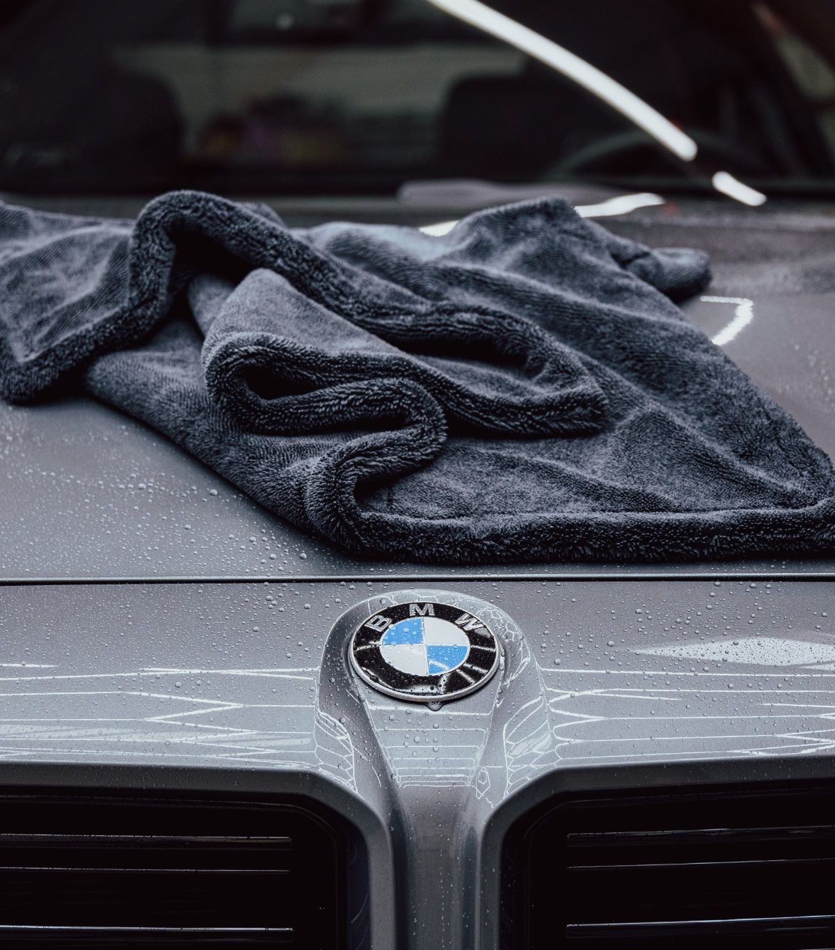 Microfasertuch Produktfotografie auf BMW