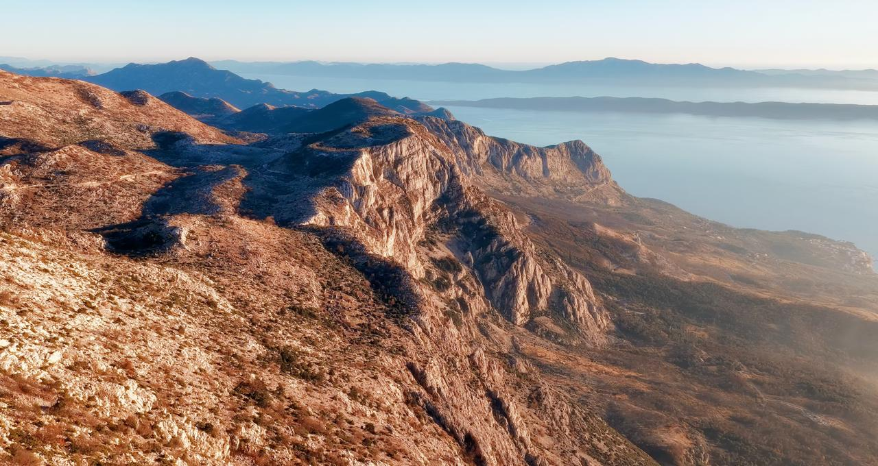 Sonnenuntergang am Biokovo Gebirge Kroatien